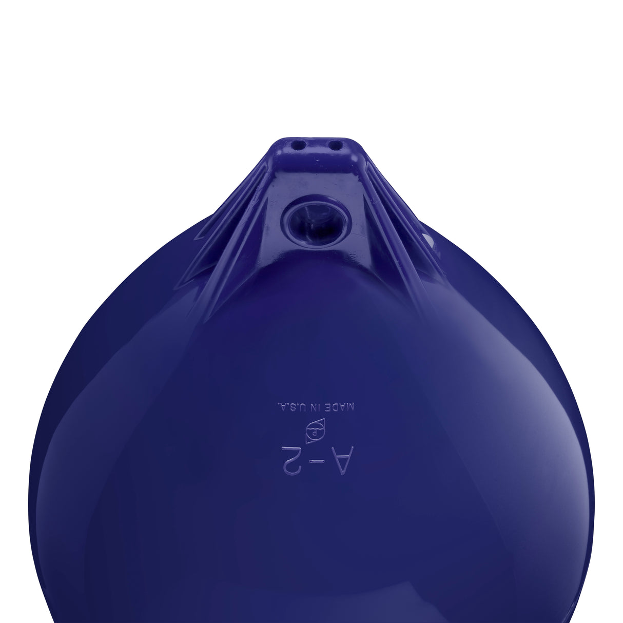 Navy Blue inflatable buoy, Polyform A-2 angled shot