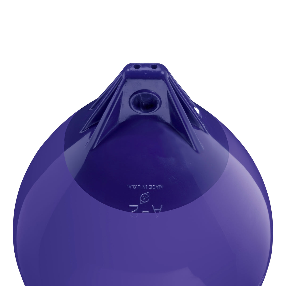 Purple inflatable buoy, Polyform A-2 angled shot