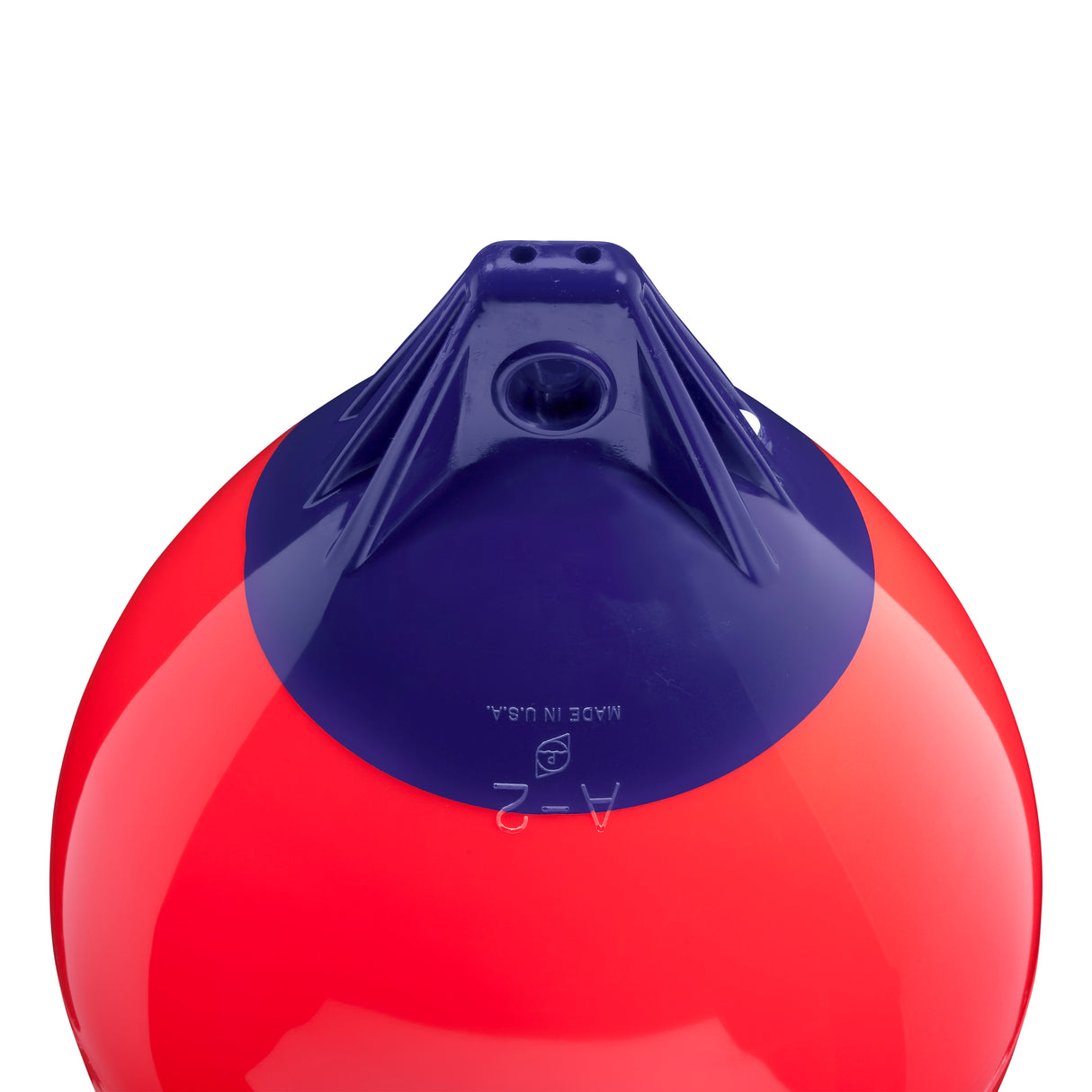 Red inflatable buoy, Polyform A-2 angled shot