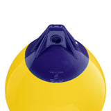 Yellow inflatable buoy, Polyform A-2 angled shot