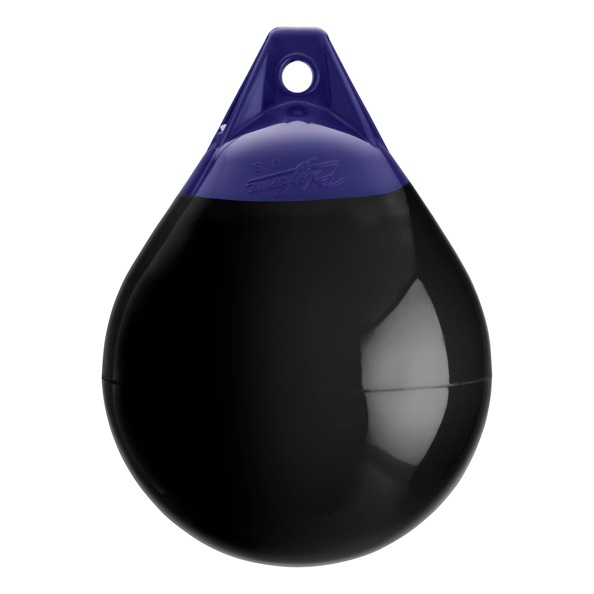 Black inflatable buoy, Polyform A-2 