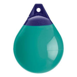Teal inflatable buoy, Polyform A-2 
