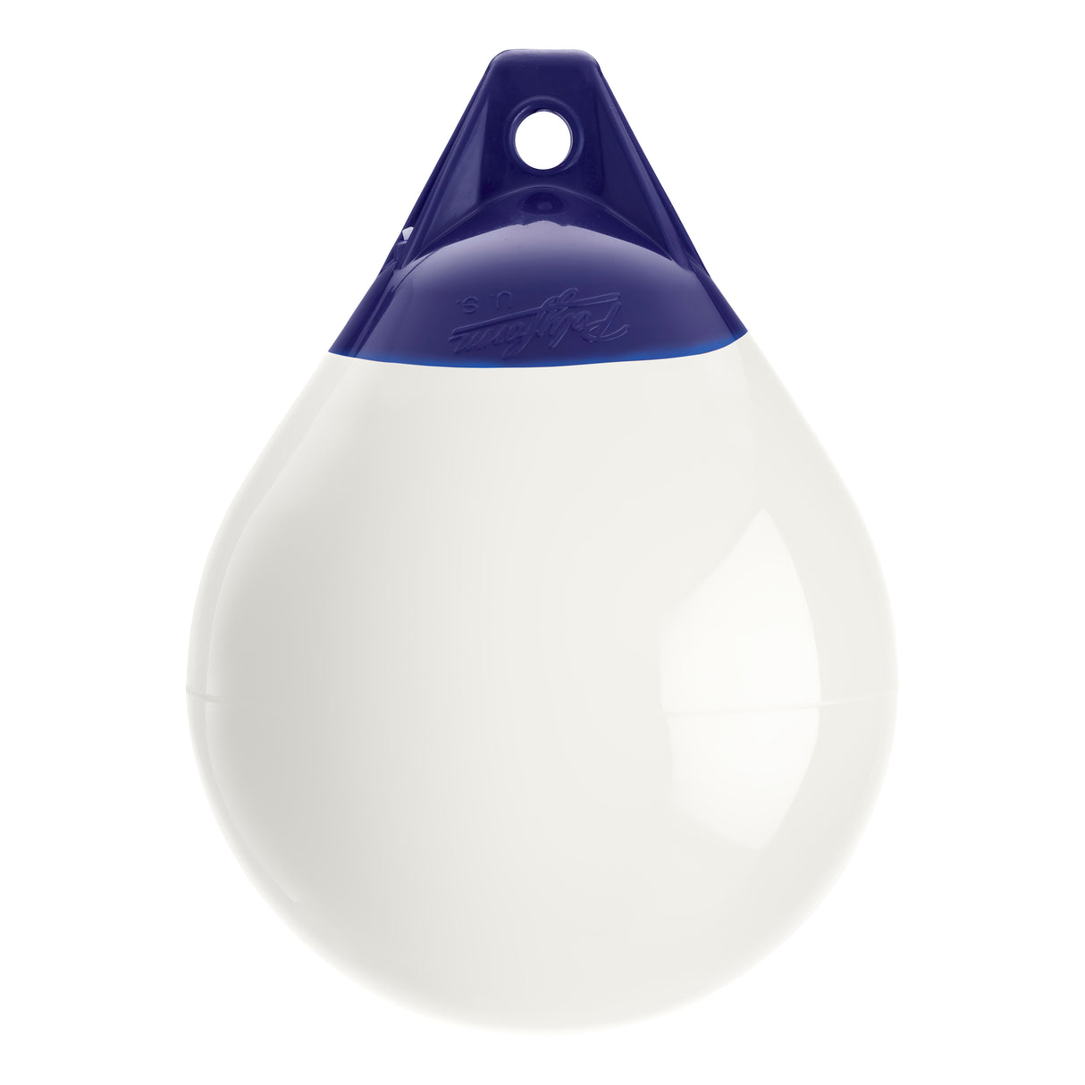 White inflatable buoy, Polyform A-2 