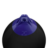 Black inflatable buoy, Polyform A-3 angled shot