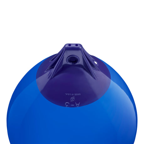 Blue inflatable buoy, Polyform A-3 angled shot
