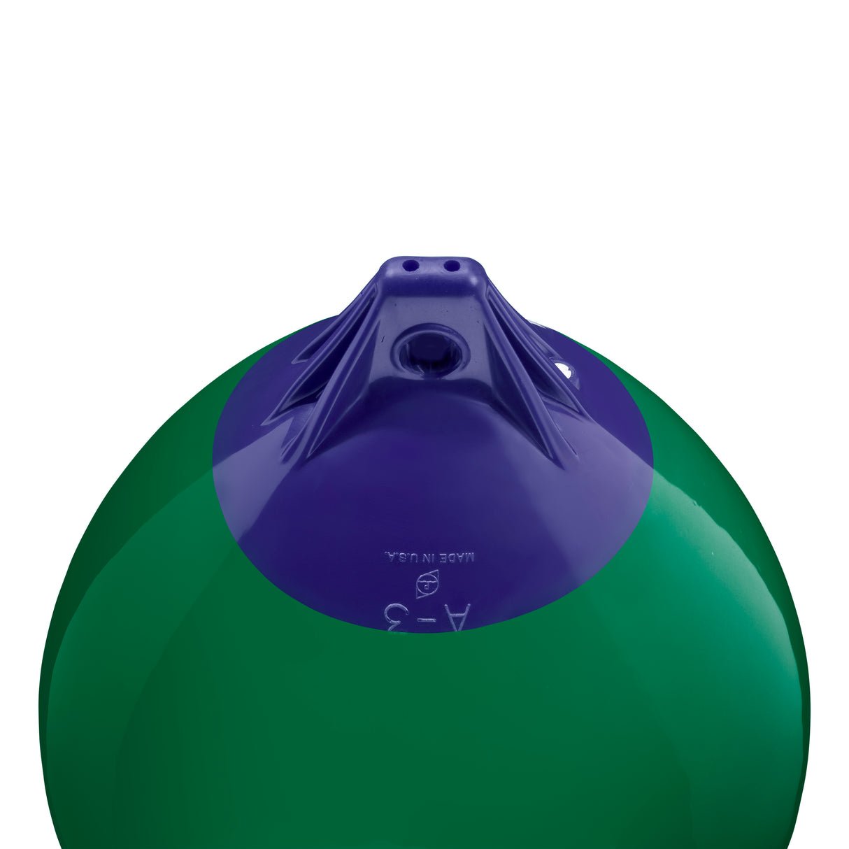 Forest Green inflatable buoy, Polyform A-3 angled shot