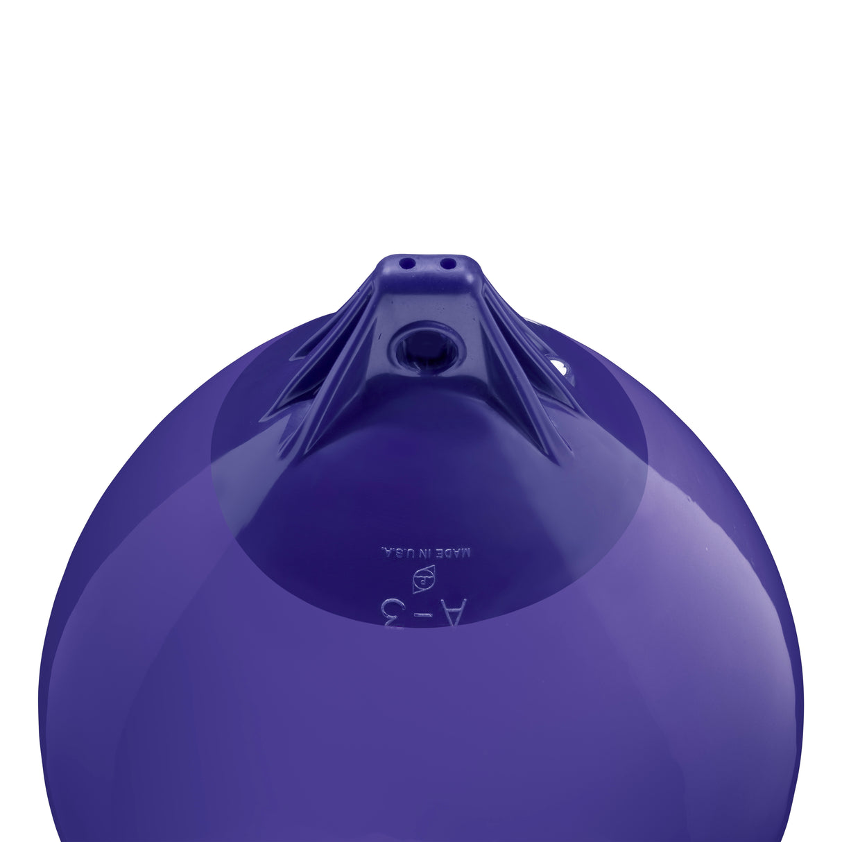 Purple inflatable buoy, Polyform A-3 angled shot