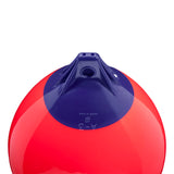 Red inflatable buoy, Polyform A-3 angled shot