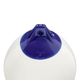 White inflatable buoy, Polyform A-3 angled shot