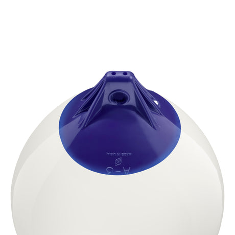 White inflatable buoy, Polyform A-3 angled shot