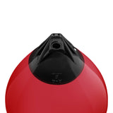Classic Red buoy with Black-Top, Polyform A-4 angled shot