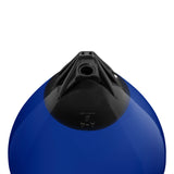 Cobalt Blue buoy with Black-Top, Polyform A-4 angled shot