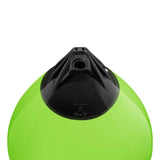 Lime buoy with Black-Top, Polyform A-4 angled shot