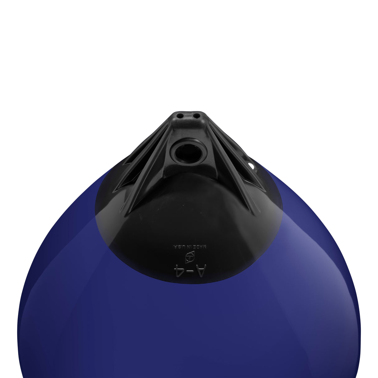 Navy Blue buoy with Black-Top, Polyform A-4 angled shot