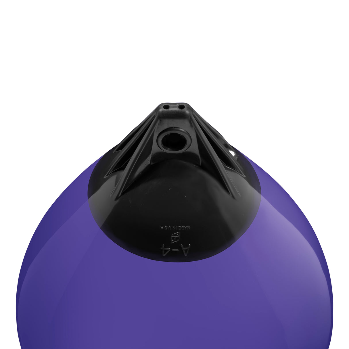 Purple buoy with Black-Top, Polyform A-4 angled shot