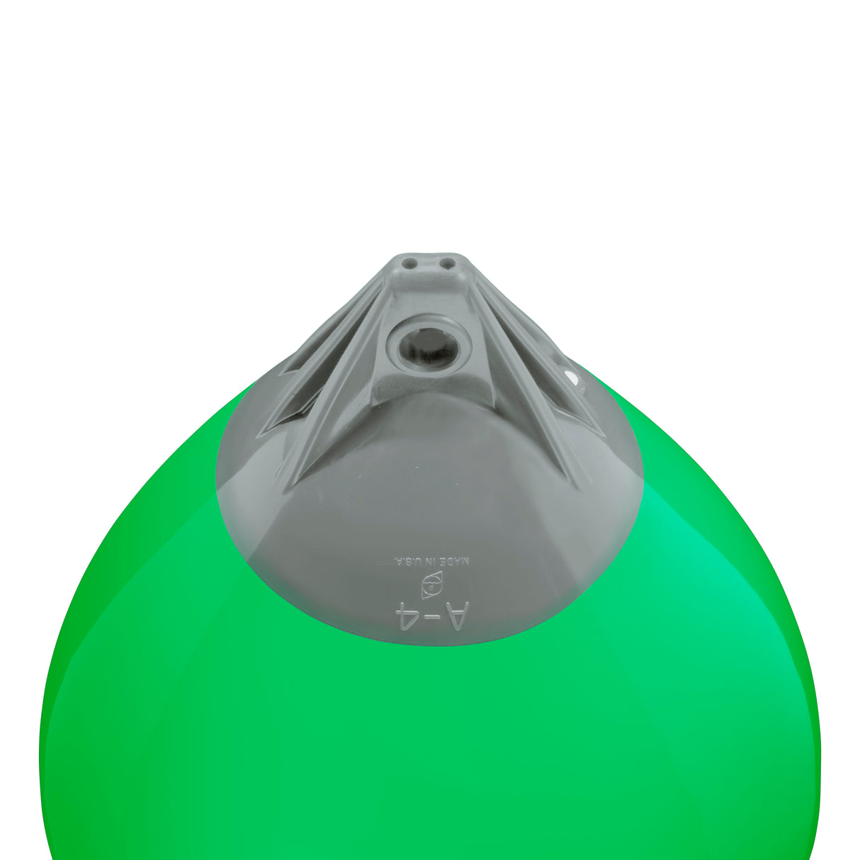 Green buoy with Grey-Top, Polyform A-4 angled shot