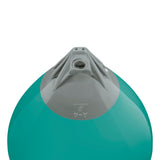 Teal buoy with Grey-Top, Polyform A-4 angled shot