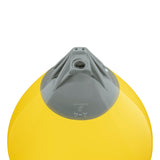 Yellow buoy with Grey-Top, Polyform A-4 angled shot