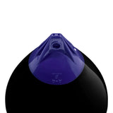 Black inflatable buoy, Polyform A-4 angled shot