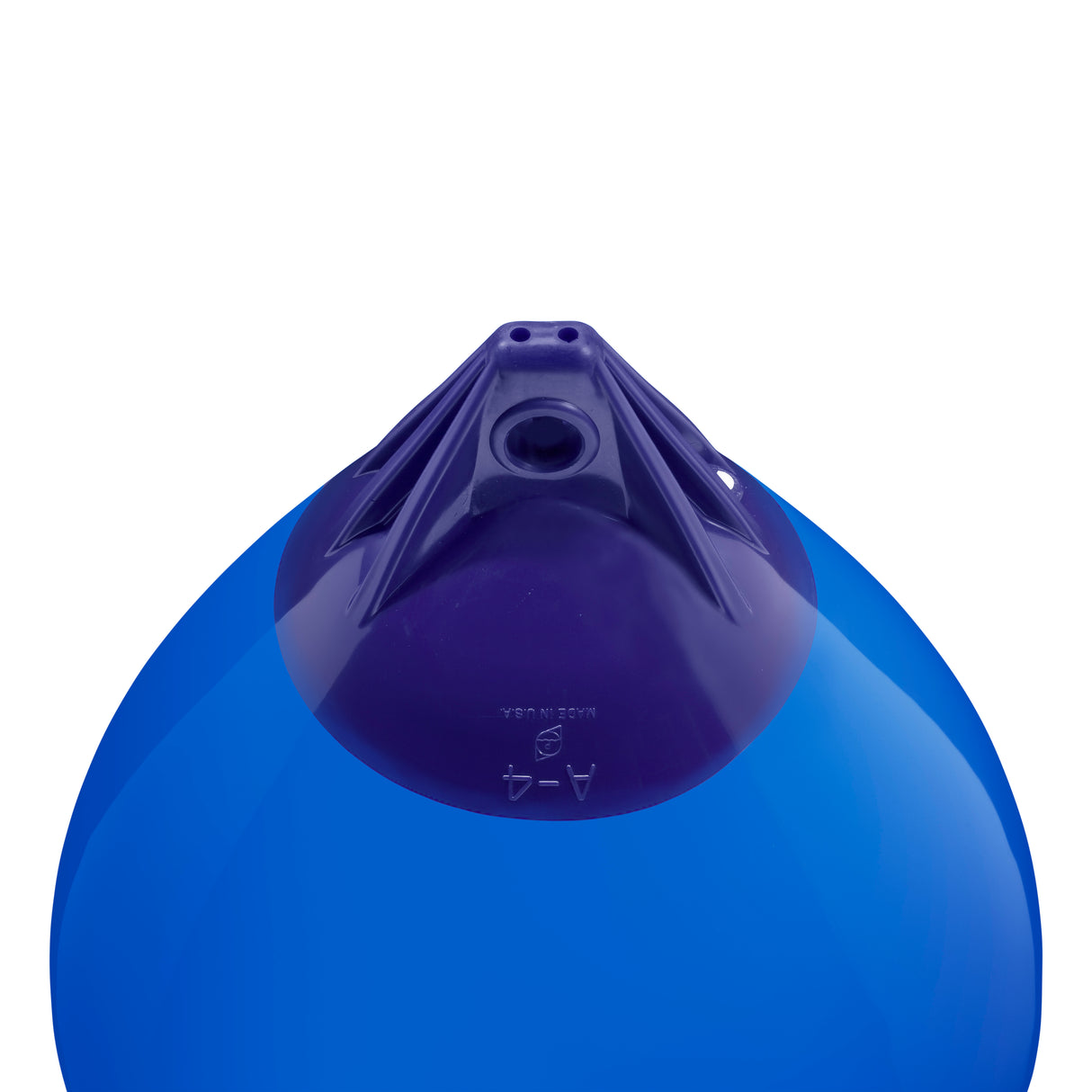 Blue inflatable buoy, Polyform A-4 angled shot