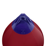Burgundy inflatable buoy, Polyform A-4 angled shot