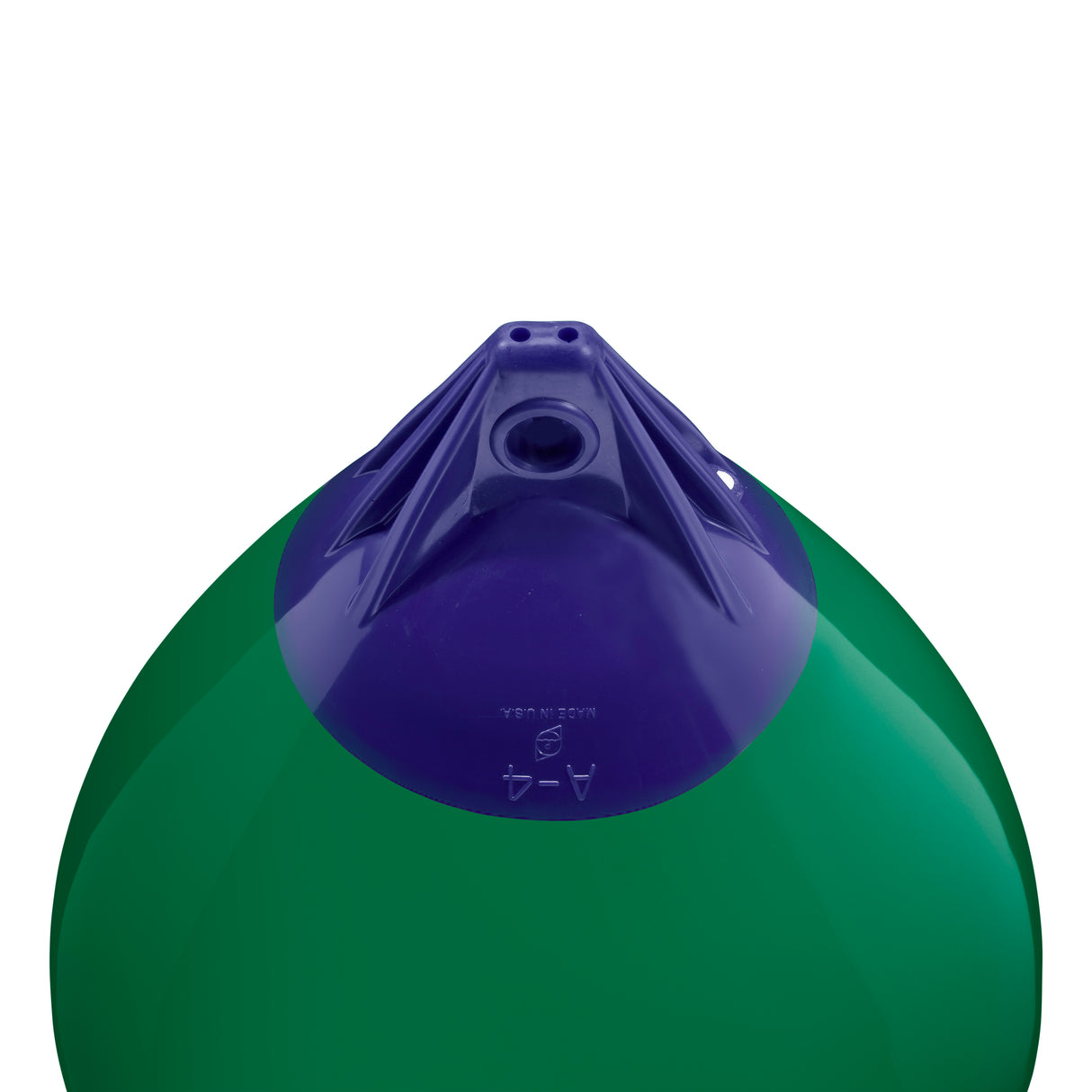 Forest Green inflatable buoy, Polyform A-4 angled shot