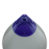 Grey inflatable buoy, Polyform A-4 angled shot