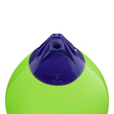 Lime inflatable buoy, Polyform A-4 angled shot