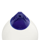 White inflatable buoy, Polyform A-4 angled shot