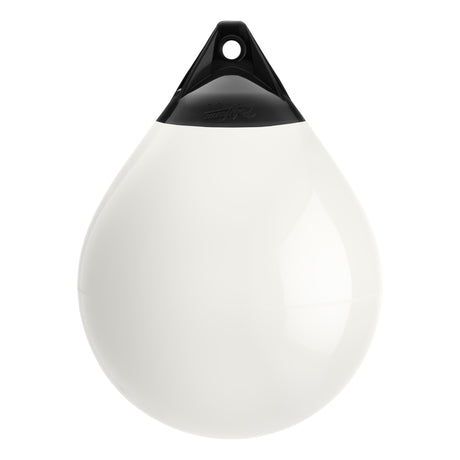 White buoy with Black-Top, Polyform A-4