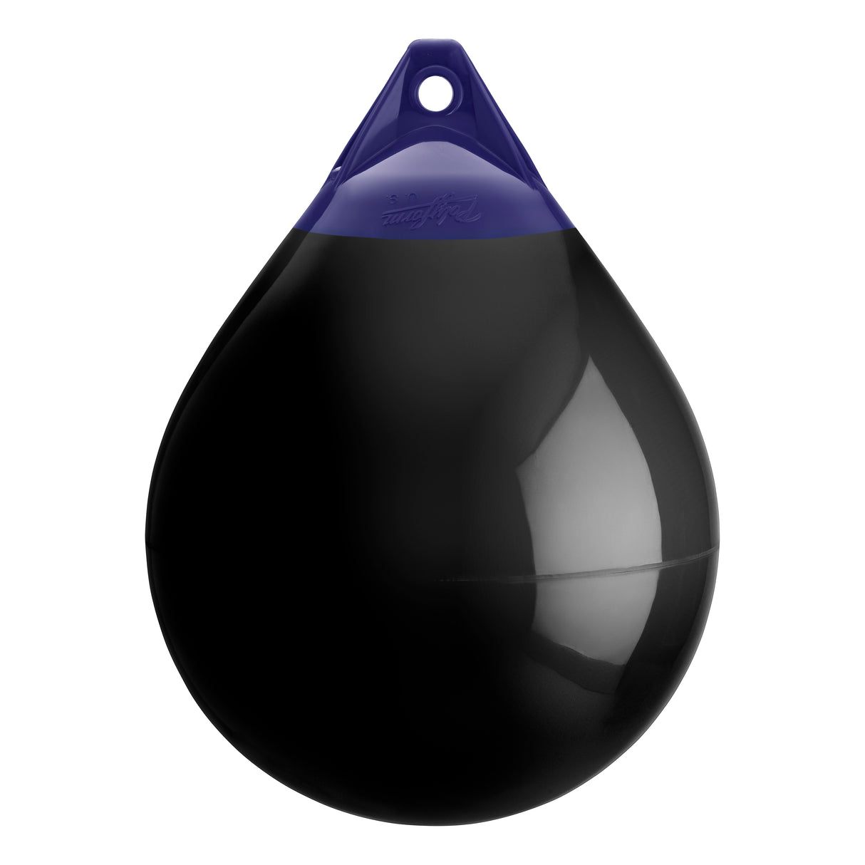 Black inflatable buoy, Polyform A-4 