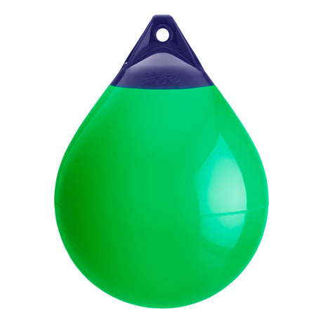 Green inflatable buoy, Polyform A-4 