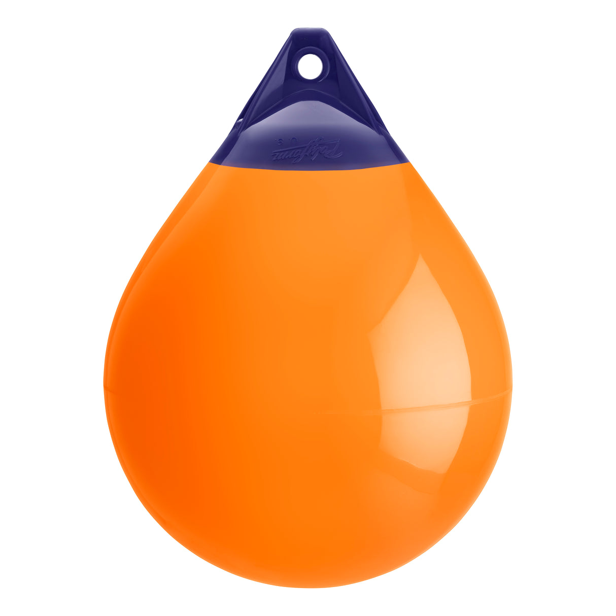 Orange inflatable buoy, Polyform A-4 