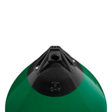 Forest Green buoy with Black-Top, Polyform A-5 angled shot