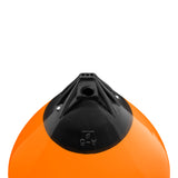 Orange buoy with Black-Top, Polyform A-5 angled shot