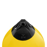 Yellow buoy with Black-Top, Polyform A-5 angled shot