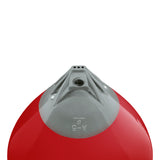 Classic Red buoy with Grey-Top, Polyform A-5 angled shot