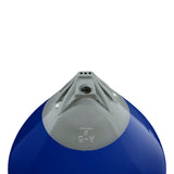 Cobalt Blue buoy with Grey-Top, Polyform A-5 angled shot