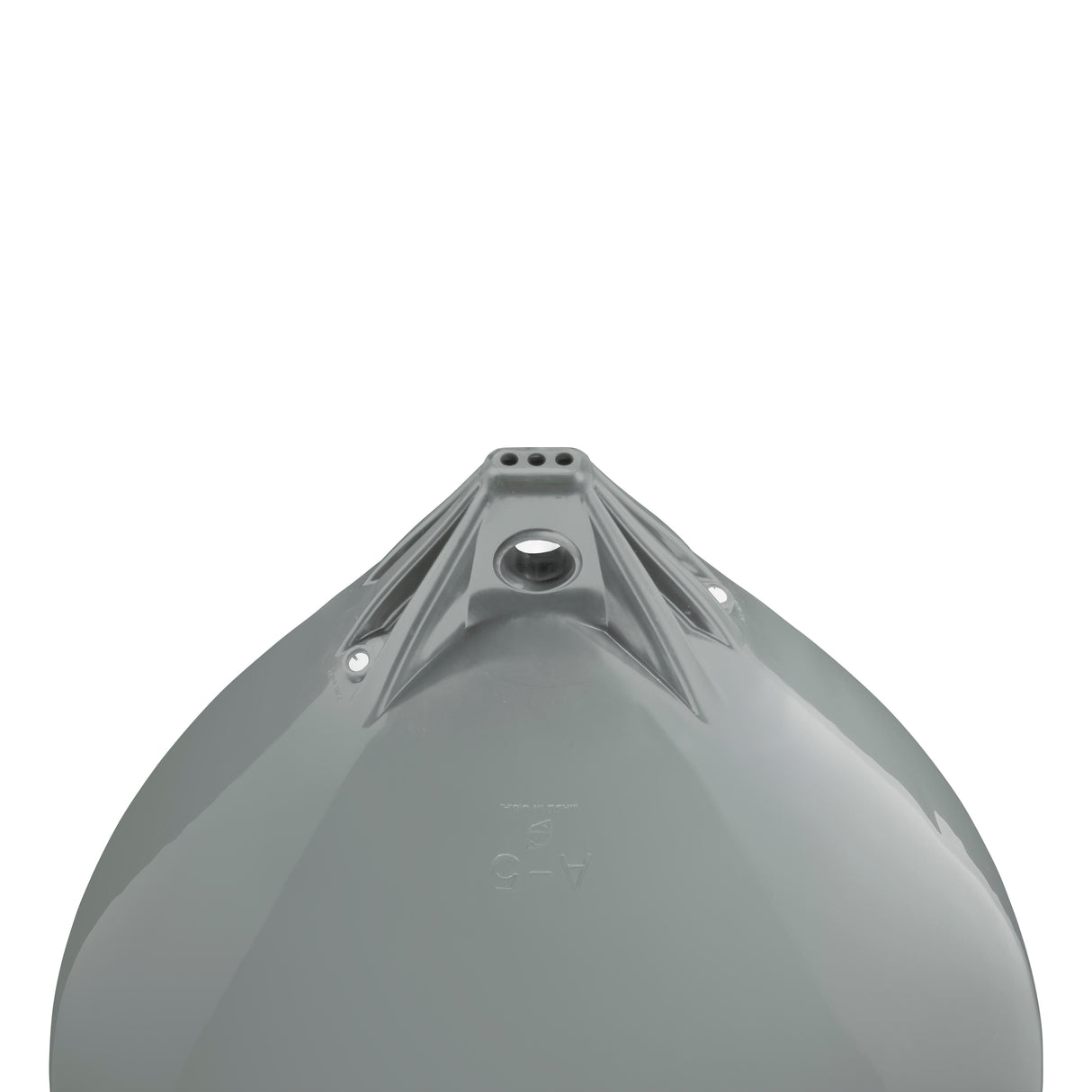 Grey buoy with Grey-Top, Polyform A-5 angled shot