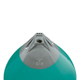 Teal buoy with Grey-Top, Polyform A-5 angled shot