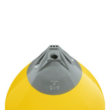 Yellow buoy with Grey-Top, Polyform A-5 angled shot
