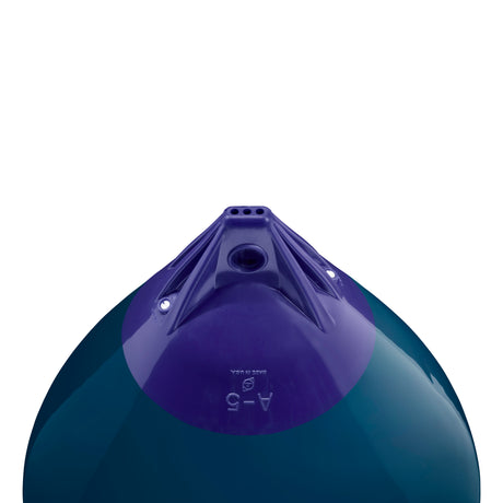 Catalina Blue inflatable buoy, Polyform A-5 angled shot