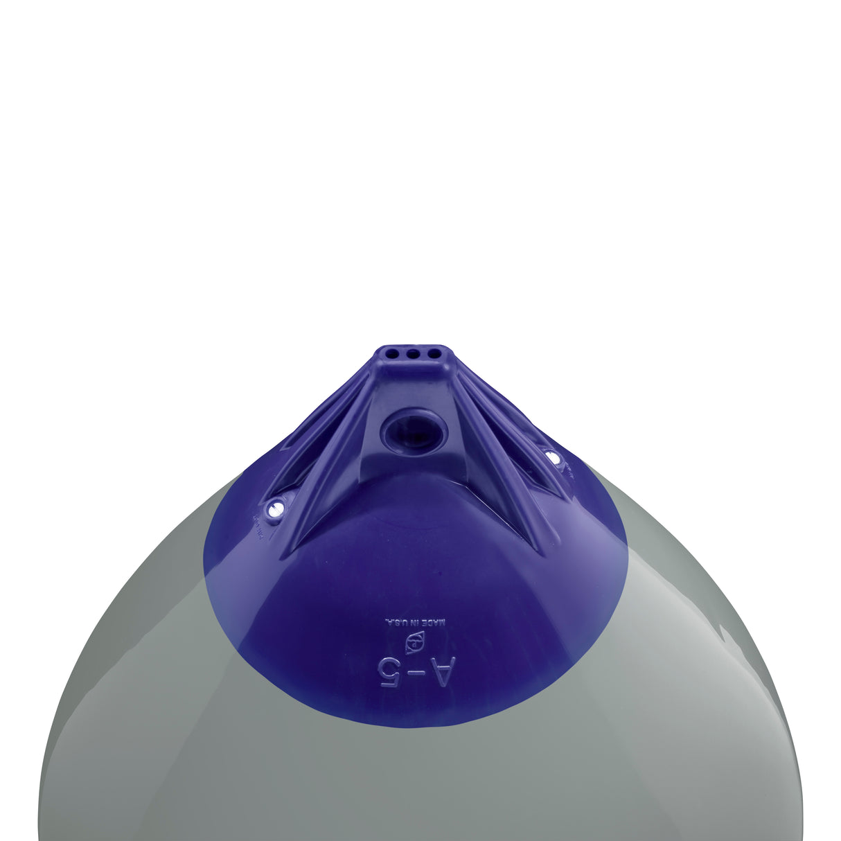 Grey inflatable buoy, Polyform A-5 angled shot