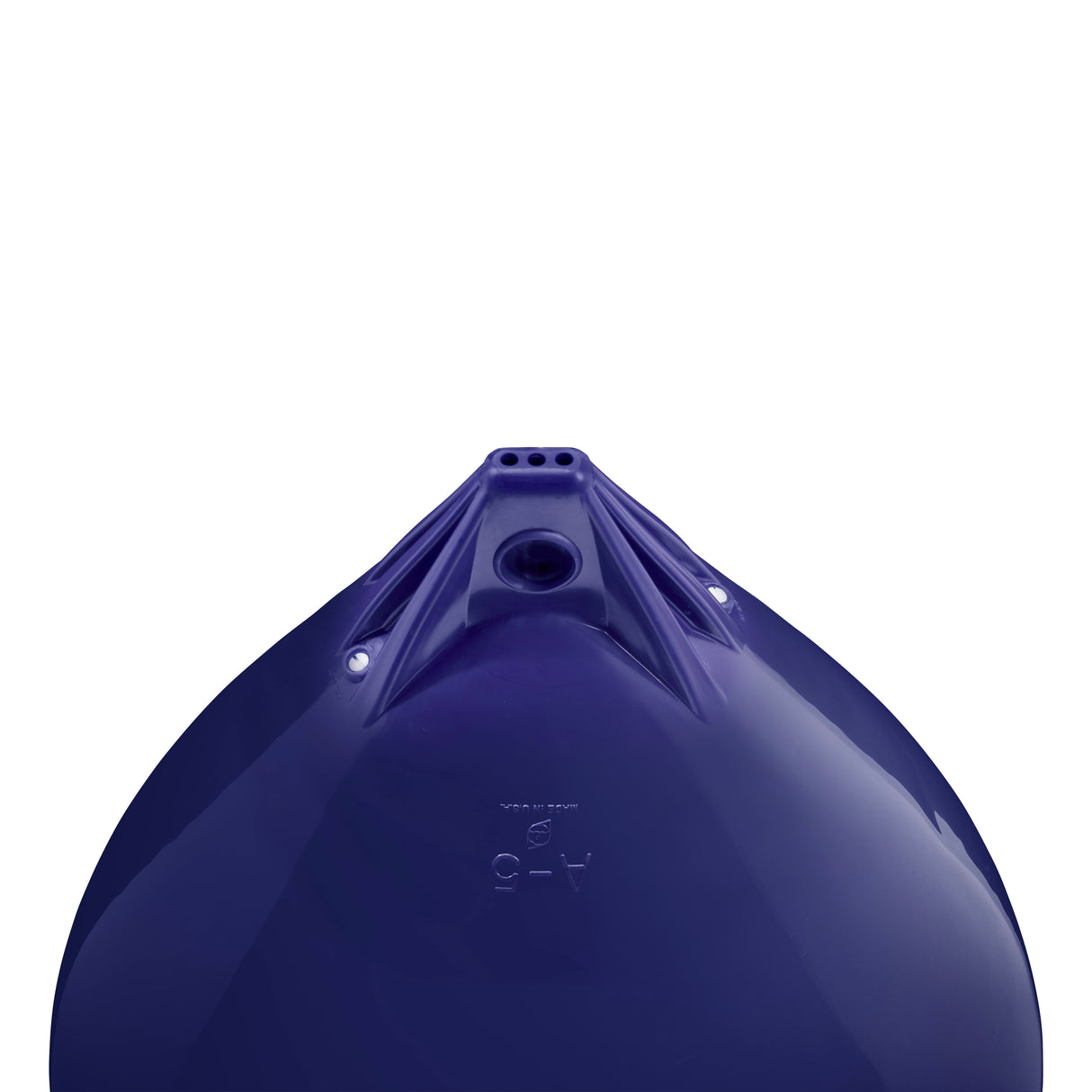 Navy Blue inflatable buoy, Polyform A-5 angled shot