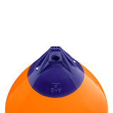 Orange inflatable buoy, Polyform A-5 angled shot