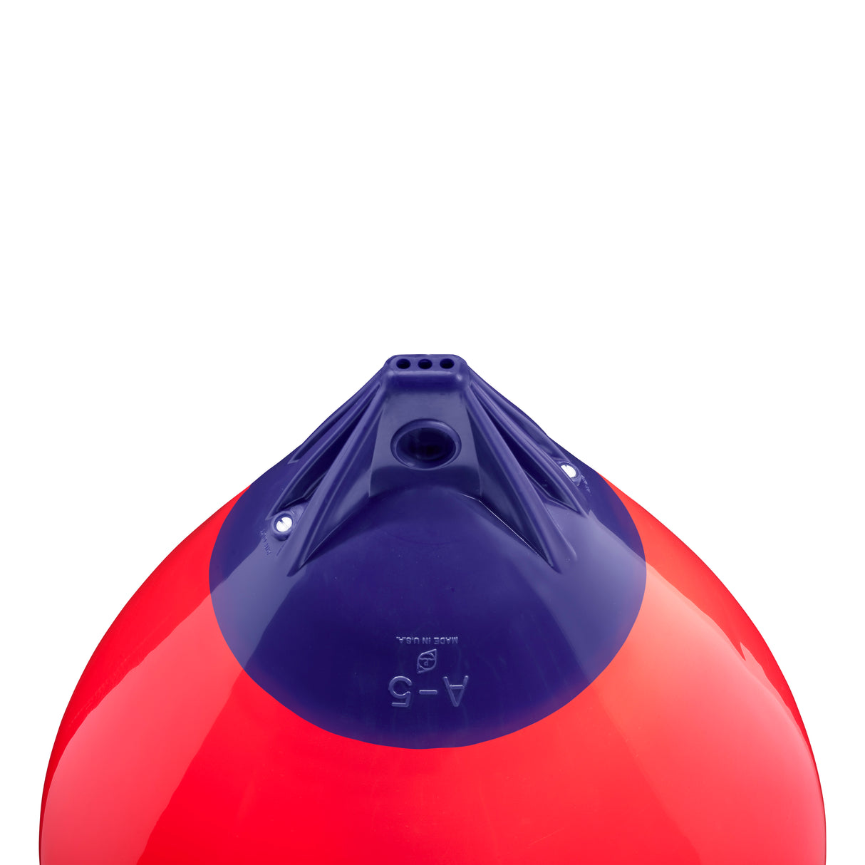 Red inflatable buoy, Polyform A-5 angled shot