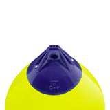 Saturn Yellow inflatable buoy, Polyform A-5 angled shot