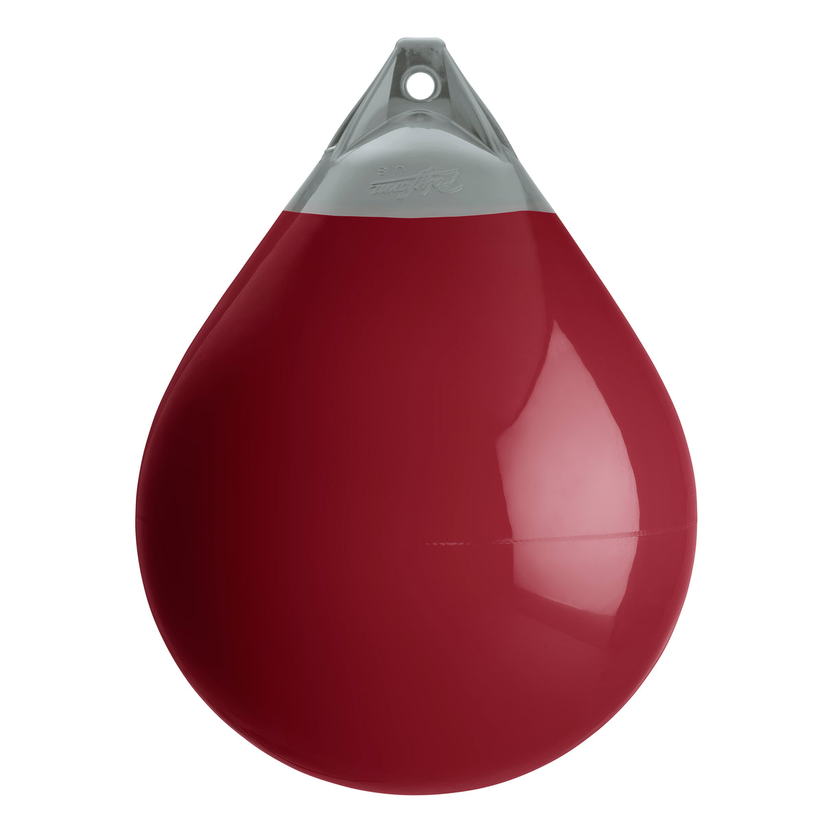 Burgundy buoy with Grey-Top, Polyform A-5