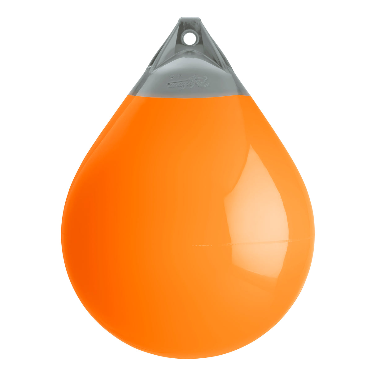 Orange buoy with Grey-Top, Polyform A-5