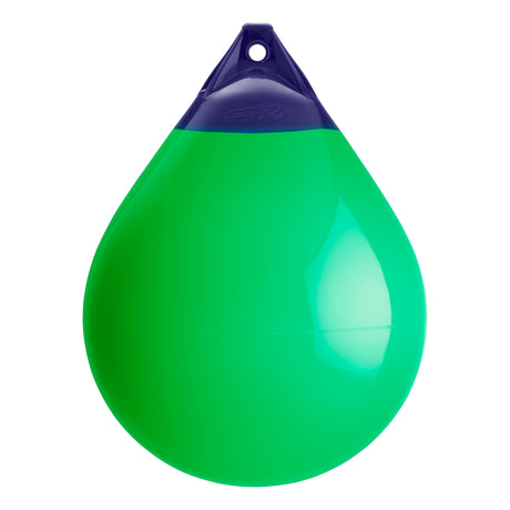 Green inflatable buoy, Polyform A-5 